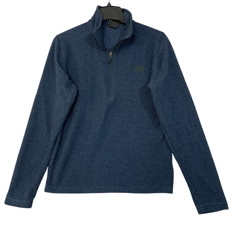 The North Face Men's S Blue Fleece 1/4 Zip Pullover Polyester Sweatshirt
